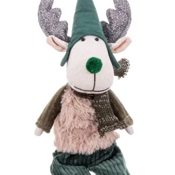 Christmas bauble Green Multicolour Sand Fabric Reindeer... 2
