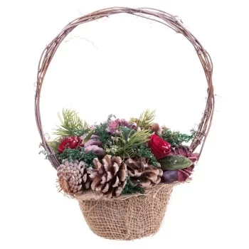 Christmas bauble Red Multicolour Rattan Plastic Foam...