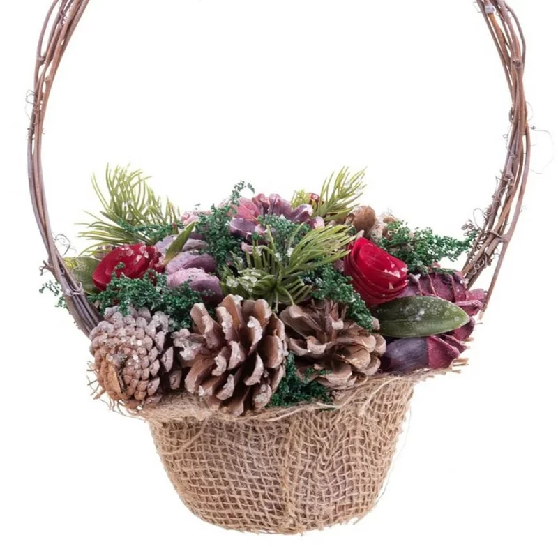 Christmas bauble Red Multicolour Rattan Plastic...