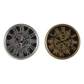 Wall Clock Home ESPRIT Black Golden Silver Metal Crystal...