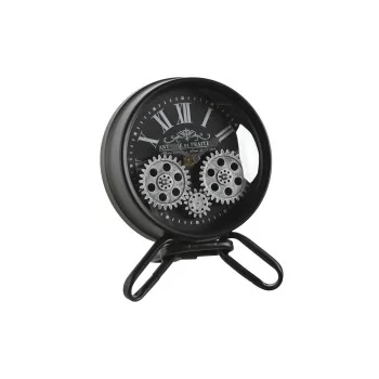 Table clock Home ESPRIT Black Silver Metal Crystal 16,5 x...