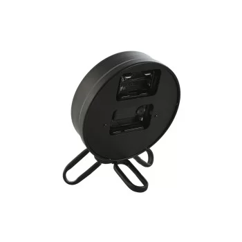 Table clock Home ESPRIT Black Silver Metal Crystal 16,5 x... 2