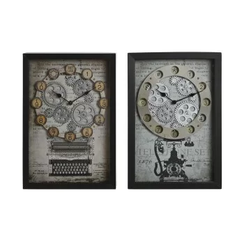 Wall Clock Home ESPRIT Yellow White Black Grey Metal...