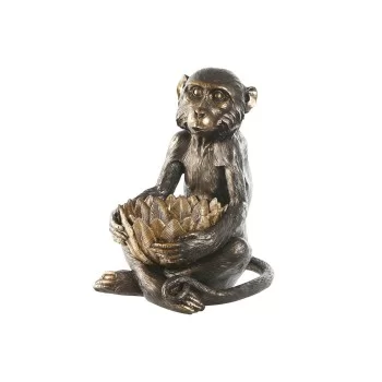 Decorative Figure Home ESPRIT Golden Dark brown Monkey 40...