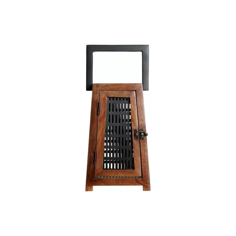 Candleholder DKD Home Decor Black Natural Metal...