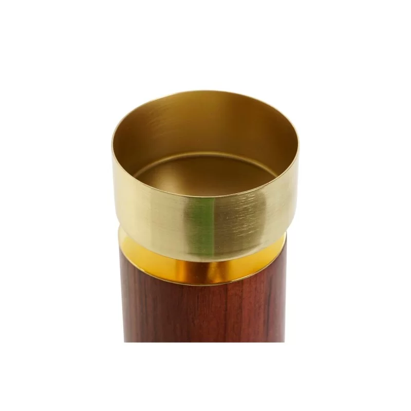 Candleholder Home ESPRIT Brown Golden Aluminium...