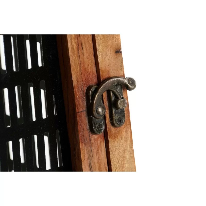 Candleholder DKD Home Decor Black Natural Metal...