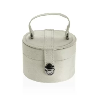 Jewelry box Versa Cream Wood Mirror MDF Wood 11,5 x 8 x...