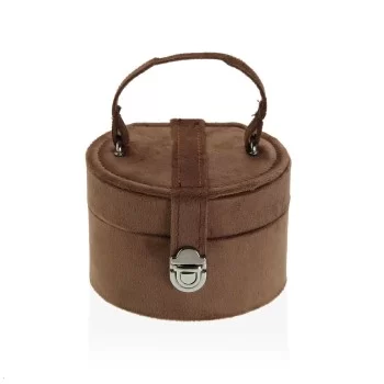 Jewelry box Versa Brown Wood Mirror MDF Wood 11,5 x 8 x...