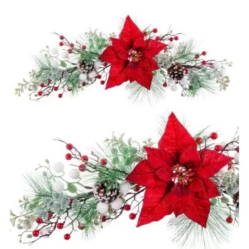 Christmas bauble Red Multicolour Plastic Fabric... 2