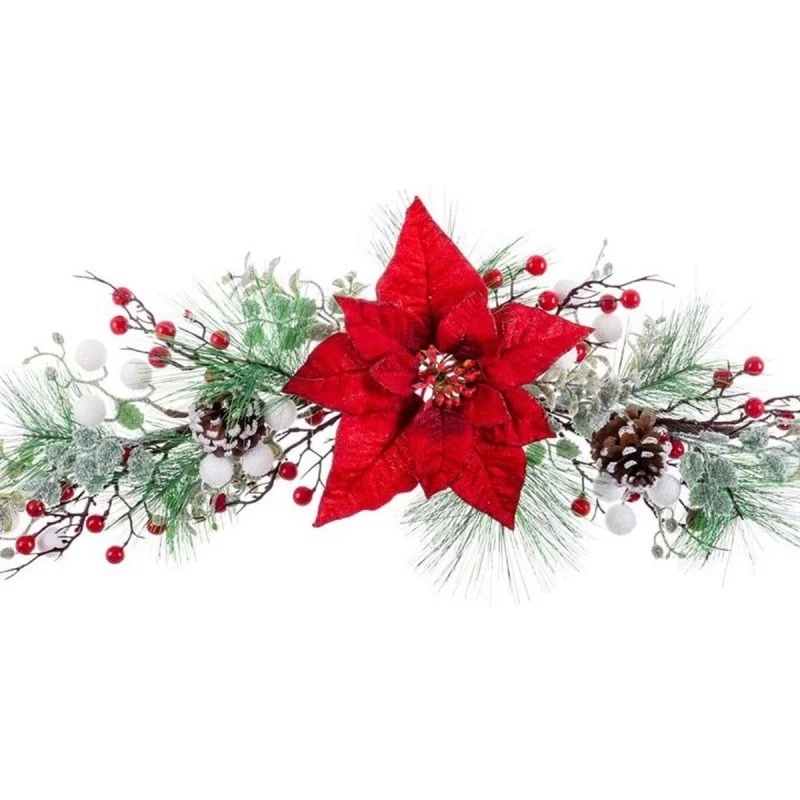 Christmas bauble Red Multicolour Plastic Fabric...
