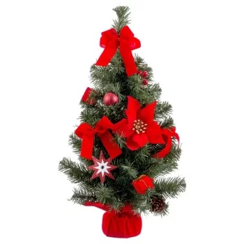 Christmas bauble Red Green Plastic Fabric Christmas Tree...