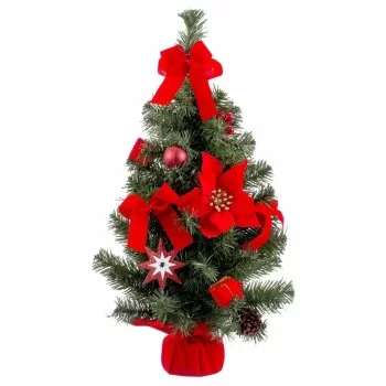 Christmas bauble Red Green Plastic Fabric Christmas Tree... 2