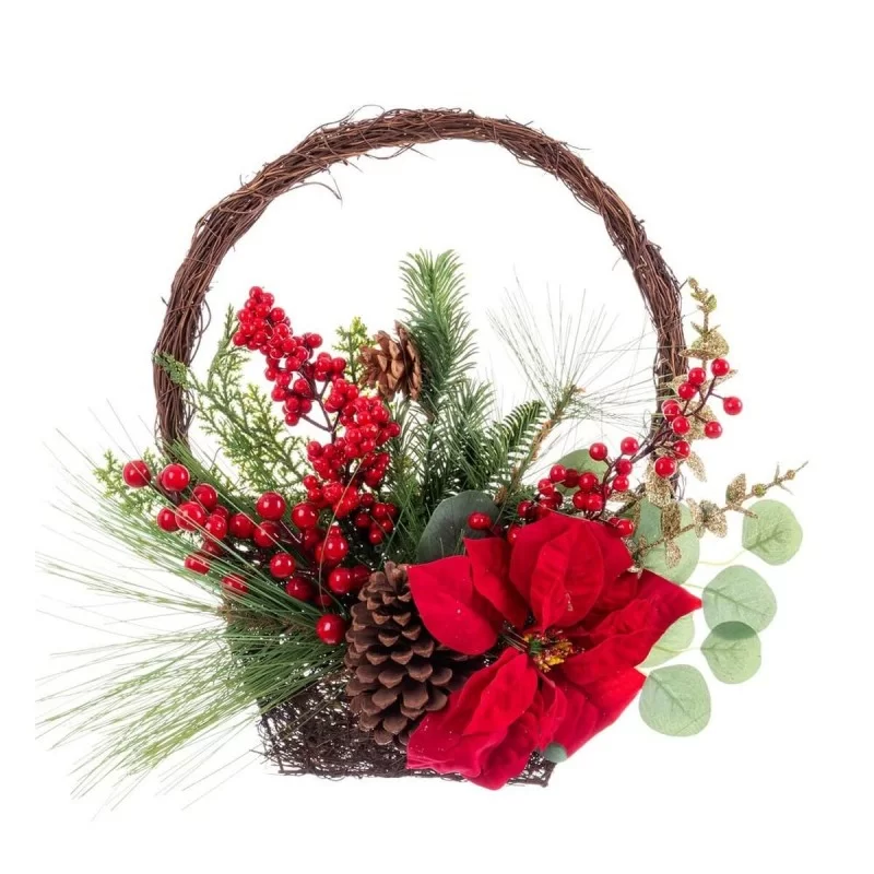 Christmas bauble Red Multicolour Rattan Plastic...