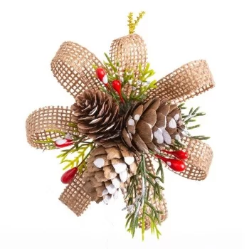 Christmas bauble Multicolour Natural Plastic Fibre 10,5 x...