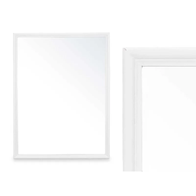 Wall mirror Wood White 65 x 85 x 65 cm