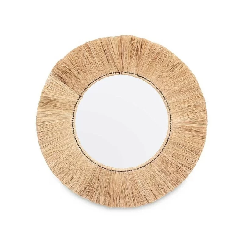 Wall mirror Brown Crystal Herb 79 x 79 x 3 cm