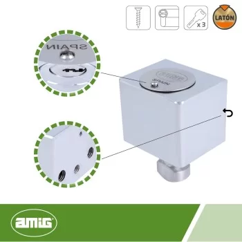 Lock AMIG A24542-670 Brass Chromed 6 x 5 cm Blind Superior 2