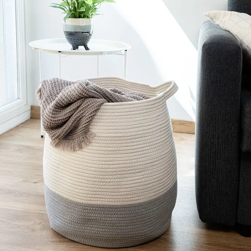 Decorative basket Vinthera Moa Cotton Grey 40 x...
