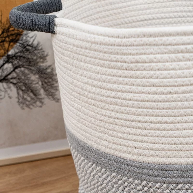 Decorative basket Vinthera Moa Cotton Grey 33 x...