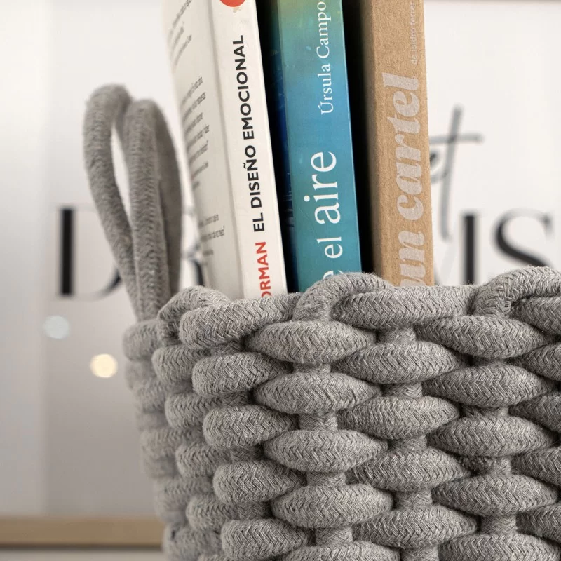 Decorative basket Vinthera Moa Cotton Grey 35 x...