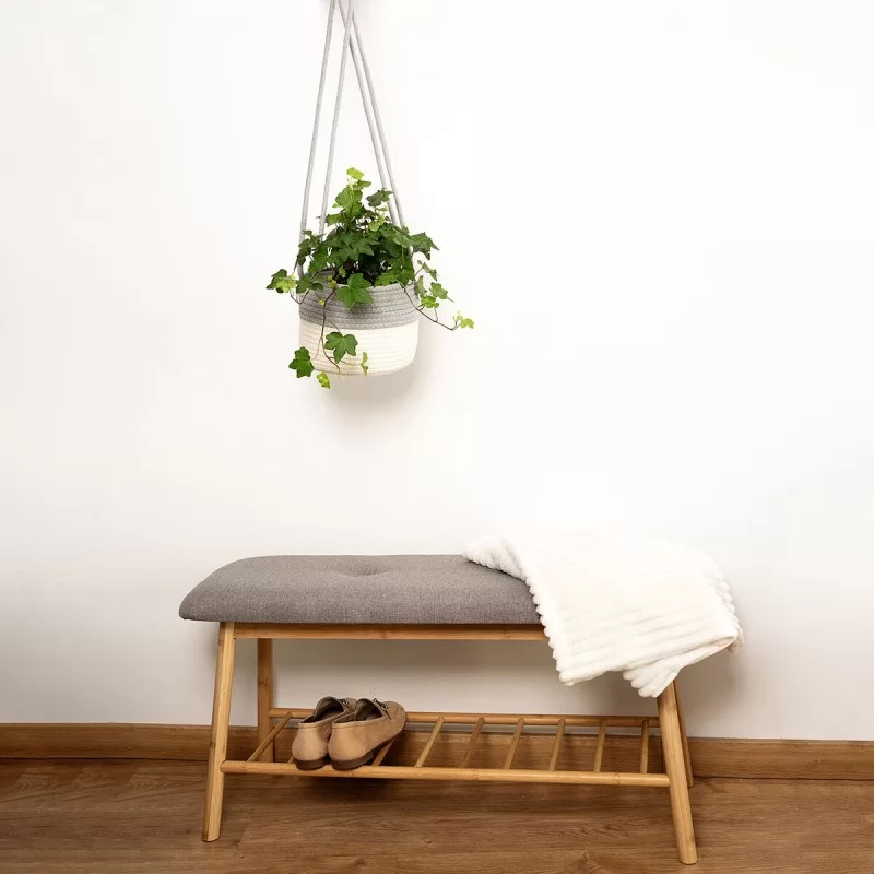 Decorative basket Vinthera Moa Cotton Grey 18 x...