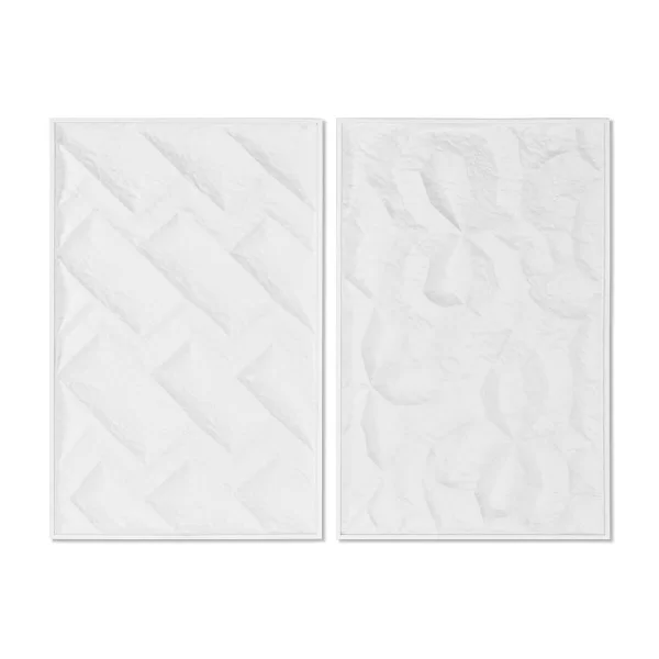 Painting Home ESPRIT Modern With relief 58,5 x 4 x 92,5 cm (2 Units)