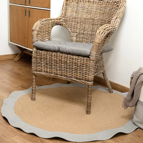 Carpet Vinthera Moa Jute Grey 120 cm