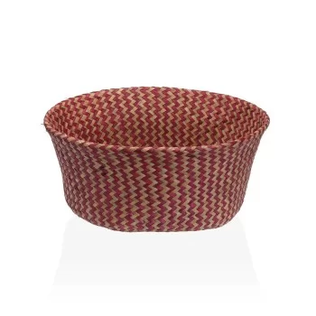 Decorative basket Versa Red Marine algae Ø 28 cm 2
