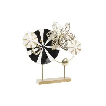 Decorative Figure DKD Home Decor Black Golden Metal...