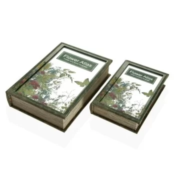 Decorative box Versa Flower Atlas Book Canvas Mirror MDF...