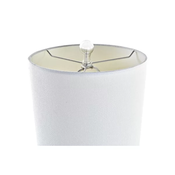Desk lamp DKD Home Decor Crystal Silver Metal White 25 x 25 x 78 cm 220 V 50 W