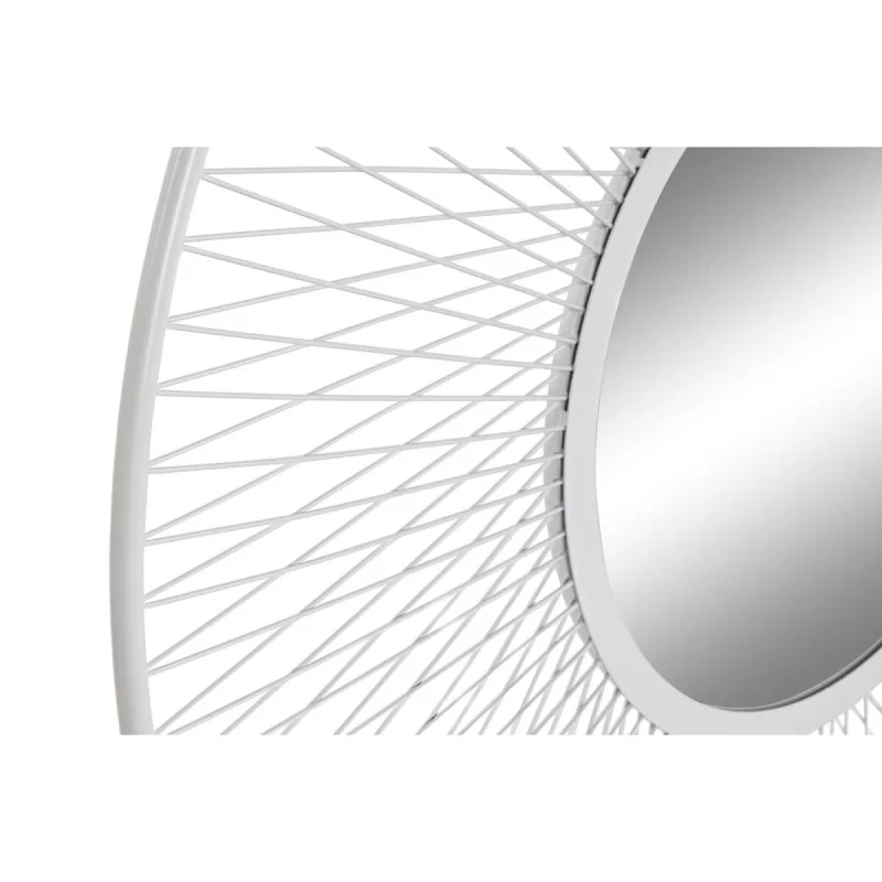 Wall mirror Home ESPRIT White Metal Mirror...