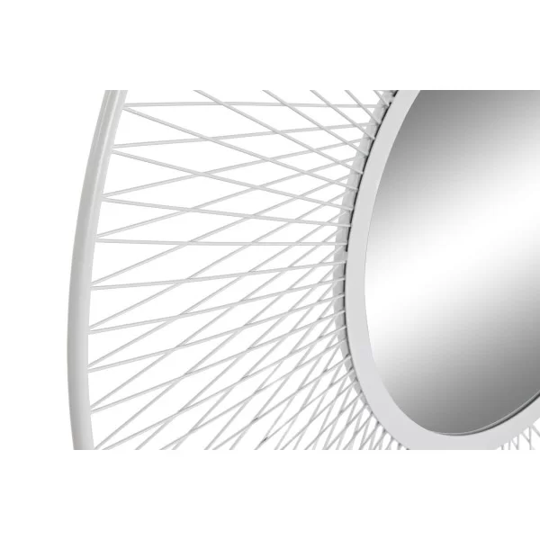 Wall mirror Home ESPRIT White Metal Mirror Urban 90 x 2 x 90 cm