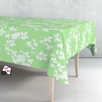 Tablecloth roll Exma Oilcloth Light Green Botanical... 2