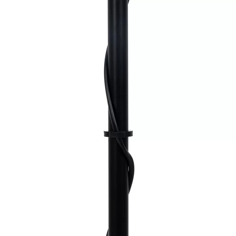 Floor Lamp Black Beige Wood Iron 26 x 26 x 149 cm