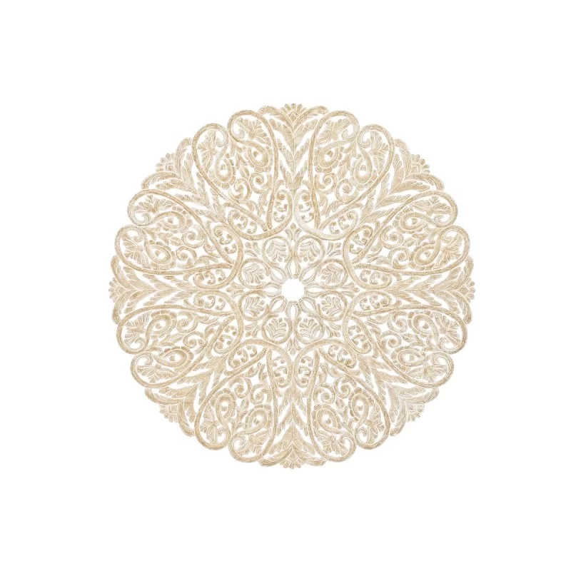Wall Decoration Home ESPRIT White Natural Mandala Indian Man 119 x 1,5 x 119 cm