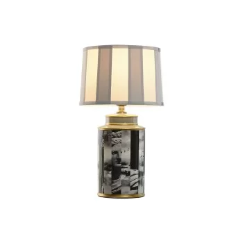 Desk lamp Home ESPRIT White Black Grey Golden Porcelain...