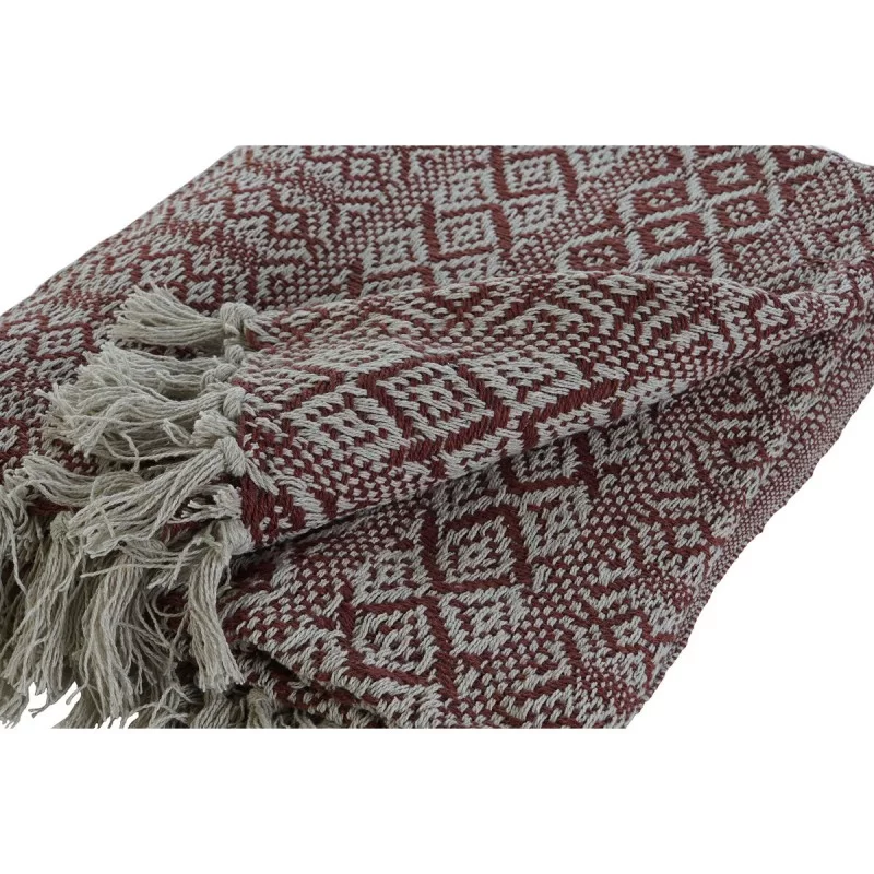 Blanket Home ESPRIT White Black Red Cotton (2...