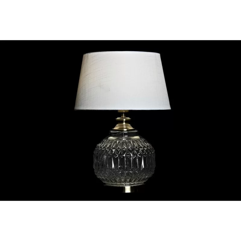 Desk lamp Home ESPRIT White Beige Metal Crystal...