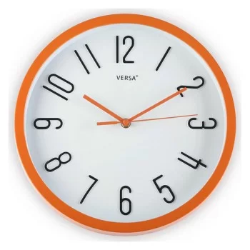 Wall Clock Versa Multicolour Orange Plastic Fusion 4,6 x...