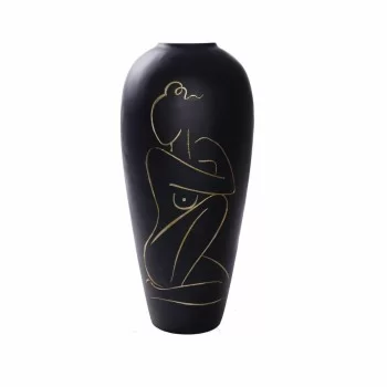 Vase DKD Home Decor Lady Black Resin Modern (34 x 34 x...