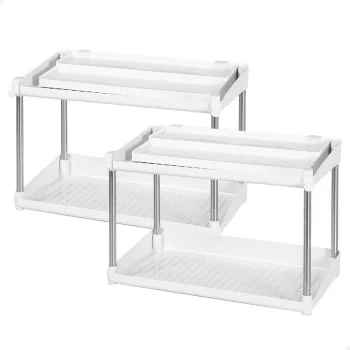 Kitchen Cupboard Organiser Max Home White 2 Shelves 2...