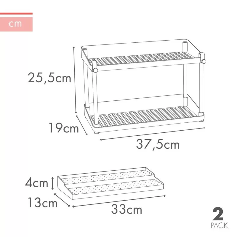 Kitchen Cupboard Organiser Max Home White 2...