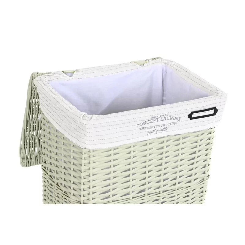 Basket set DKD Home Decor Green wicker 44 x 34...