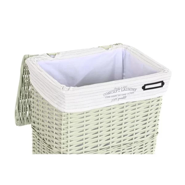 Basket set DKD Home Decor Green wicker 44 x 34 x 56 cm