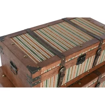 Set of Chests Home ESPRIT Brown Multicolour Wood Canvas... 2