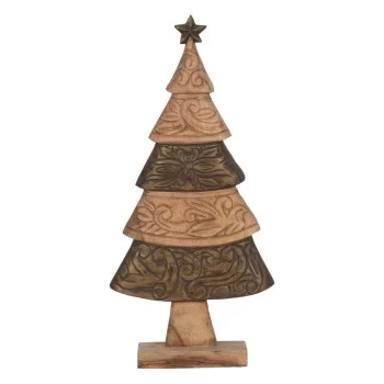 Christmas bauble Brown Mango wood Christmas Tree 32 x 9 x...