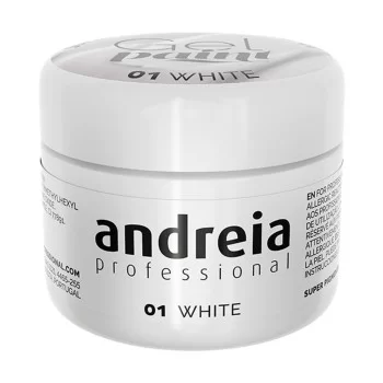 Gel nail polish Andreia Gel Paint 4 ml White Nº 01