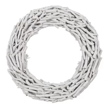 Advent wreathe White Paolownia wood 52 x 15 x 52 cm